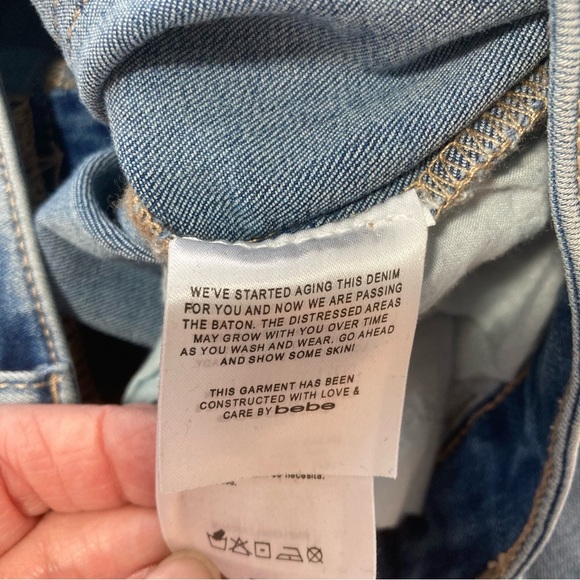 Vintage Bebe Y2K Embellished Jeans Sequin Floral Embroidered Skinny - Picture 9 of 10